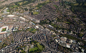 Lowfield Sheffield S2 from the air 