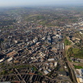 Sheffield city centre aerial photo
