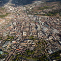 Sheffield city centre ( high altitude ) from the air 
