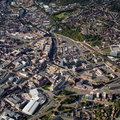 Sheffield city centre north S1  from the air 