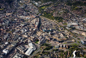 Sheffield city centre north S1  from the air 