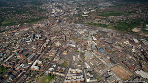Sheffield city centre  aerial photograph
